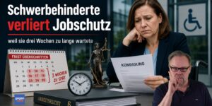 Schwerbehinderte verliert Jobschutz weil sie drei Wochen zu lange wartete