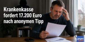 Krankengeld: Krankenkasse fordert 17.200 Euro nach anonymen Tipp