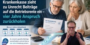 Krankenkasse zieht zu Unrecht Beiträge auf die Betriebsrente ein – vier Jahre Anspruch zurückholen
