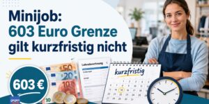 Minijob: 603 Euro Grenze gilt kurzfristig nicht