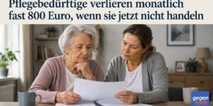 Pflegegeld: Pflegebedürftige verlieren monatlich fast 800 Euro, wenn sie jetzt nicht handeln