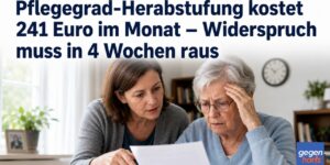 Pflegegrad-Herabstufung kostet 241 Euro im Monat – Widerspruch muss in 4 Wochen raus