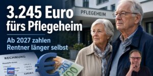 3.245 Euro fürs Pflegeheim: Ab 2027 zahlen Rentner länger selbst