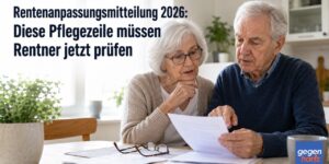 Rentenanpassungsmitteilung 2026: Die Pflegezeile mรผssen Rentner jetzt prรผfen