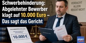 Schwerbehinderung: Abgelehnter Bewerber klagt auf 10.000 Euro â Das sagt das Gericht