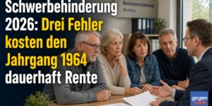 Schwerbehinderung 2026: Drei Fehler kosten den Jahrgang 1964 dauerhaft Rente