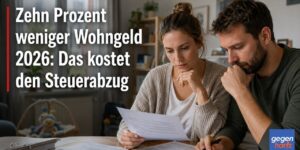 Zehn Prozent weniger Wohngeld 2026: Das kostet den Steuerabzug