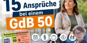 Schwerbehinderung: 15 Ansprüche bei einem Grad der Behinderung von 50