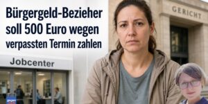 Bürgergeld-Bezieherin soll 500 Euro wegen verpassten Termin zahlen