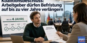 Koaltionsbeschluss: Arbeitgeber dürfen Befristung auf bis zu vier Jahre verlängern