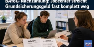 BAföG-Nachzahlung: Jobcenter streicht Grundsicherungsgeld fast komplett weg