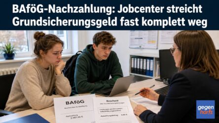 Beitragsbild von: BAföG-Nachzahlung: Jobcenter streicht Grundsicherungsgeld fast komplett weg
