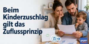 Beim Kinderzuschlag gilt das Zuflussprinzip