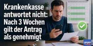 Krankenkasse antwortet nicht: Nach 3 Wochen gilt der Antrag als genehmigt