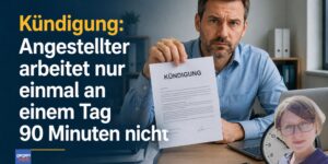 Kündigung: Nur an einem Tag 90 Minuten nicht gearbeitet