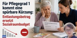 Für Pflegegrad 1 kommt eine spürbare Kürzung: Entlastungsbetrag ersetzt Sozialraumbudget