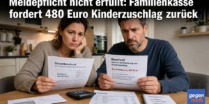 Meldepflicht nicht erfüllt: Familienkasse fordert 480 Euro Kinderzuschlag zurück