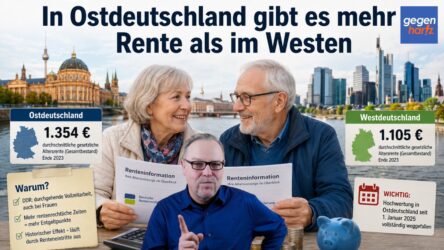 Beitragsbild von: In Ostdeutschland gibt es mehr Rente als im Westen