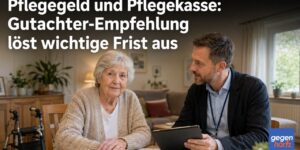 Pflegegeld und Pflegekasse: Gutachter-Empfehlung löst wichtige Frist aus