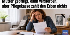Pflegegeld: Mutter gepflegt, dann verstorben, aber Pflegekasse zahlt den Erben nichts