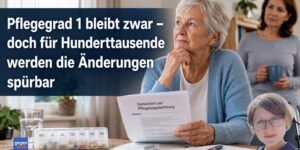 Pflegegrad 1 bleibt zwar – doch für Hunderttausende werden die Änderungen spürbar
