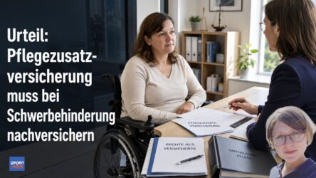 Beitragsbild von: Pflegezusatzversicherung muss bei Schwerbehinderung nachversichern