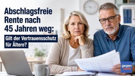 Beitragsbild von: Abschlagsfreie Rente nach 45 Jahren weg: Gilt der Vertrauensschutz für Ältere?