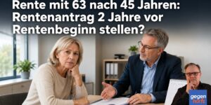 Rente mit 63 nach 45 Jahren: Rentenantrag 2 Jahre vor Rentenbeginn stellen?