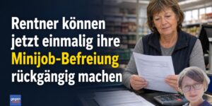 Rente: Rentner können jetzt einmalig ihre Minijob-Befreiung rückgängig machen