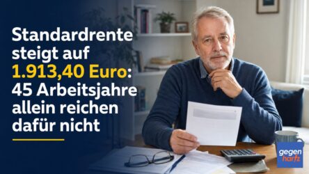 Beitragsbild von: Standardrente steigt auf 1.913,40 Euro: 45 Arbeitsjahre reichen dafür aber allein nicht aus