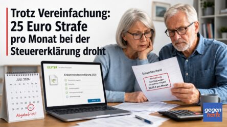 Beitragsbild von: Trotz Vereinfachung: 25 Euro Strafe pro Monat bei der Steuererklärung droht