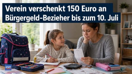 Beitragsbild von: Verein verschenkt 150 Euro an Grundsicherungsgeld-Bezieher zum Schulstart