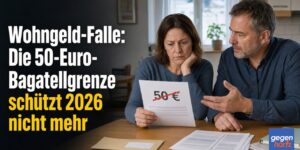Wohngeld-Falle: Die 50-Euro-Bagatellgrenze schützt jetzt nicht mehr
