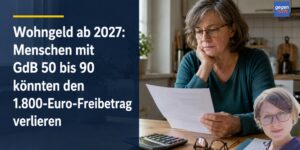 Wohngeld ab 2027: Menschen mit GdB 50 bis 90 könnten den 1.800-Euro-Freibetrag verlieren