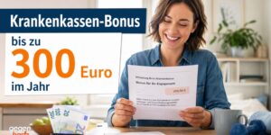 Krankenkassen-Bonus bis zu 300 Euro pro Jahr