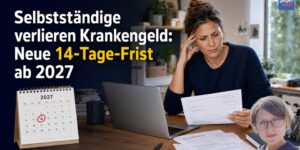 Selbstständige verlieren Krankengeld-Schutz: Neue 14-Tage-Frist ab 2027