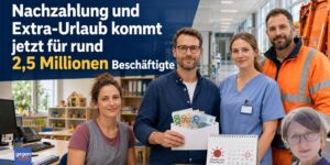 Nachzahlung und Extra-Urlaub kommt jetzt für rund 2,5 Millionen Beschäftigte