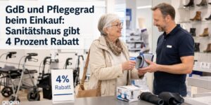 GdB und Pflegegrad beim Einkauf: Sanitätshaus gibt 4 Prozent Rabatt