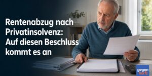 Rentenabzug nach Privatinsolvenz: Auf diesen Beschluss kommt es an