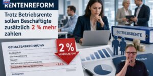 Rentenreform: Trotz Betriebsrente sollen Beschäftigte zusätzlich zwei Prozent zahlen