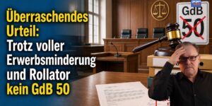 Überraschendes Urteil: Trotz voller Erwerbsminderung und Rollator keine Schwerbehinderung