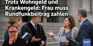 Trotz Wohngeld und Krankengeld: Frau muss 291,40 Euro Rundfunkbeitrag zahlen