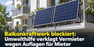 Balkonkraftwerk blockiert: Umwelthilfe verklagt Vermieter wegen Blockaden für Mieter