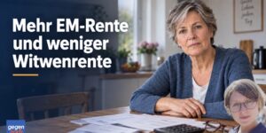 EM-Rente steigt, Witwenrente sinkt