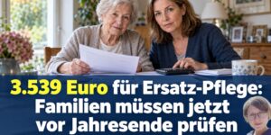 Pflege: 3.539 Euro für Ersatzpflege: Familien müssen jetzt vor Jahresende prüfen