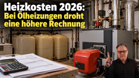 Beitragsbild von: Heizkosten 2026: Bei Ölheizungen droht eine deutlich höhere Rechnung