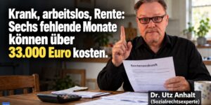 Krank, arbeitslos, Rente: Sechs Monate können über 33.000 Euro entscheiden