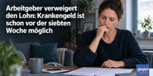 Arbeitgeber verweigert den Lohn: Krankengeld ist schon vor der siebten Woche möglich