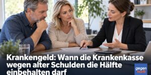 Krankengeld: Krankenkasse darf wegen alter Schulden die Hälfte einbehalten