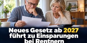 Neues Gesetz ab 2027 führt zu Einsparungen bei Rentnern